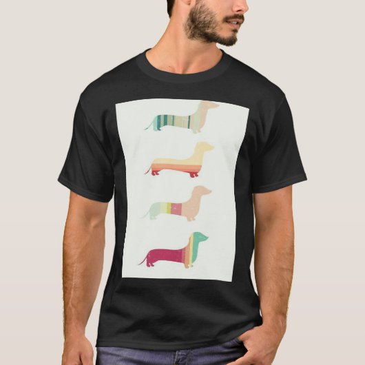 Dackel Dog Art Popart T-Shirt (Vorderseite)