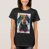 Dackel Dog Art T-Shirt (Vorderseite)