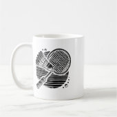 Dackel Dog Badminton Player Shuttle Kaffeetasse (Links)