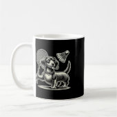Dackel Dog Badminton Player Shuttle Men Women Kaffeetasse (Links)
