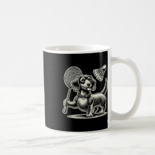 Dackel Dog Badminton Player Shuttle Men Women Kaffeetasse