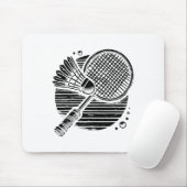 Dackel Dog Badminton Player Shuttle Mousepad (Mit Mouse)