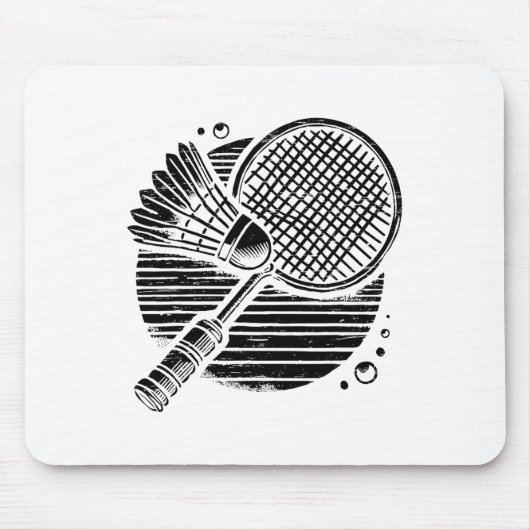 Dackel Dog Badminton Player Shuttle Mousepad (Vorne)