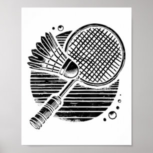 Dackel Dog Badminton Player Shuttle Poster