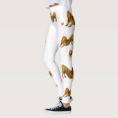 Dackel Dog & Ball Watercolo Leggings (Links)