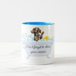 DACKEL DOG BUBBLE BAD KAFFEE TASSE