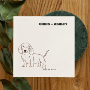 Dackel Dog Cocktail Napkin für Hochzeit Serviette