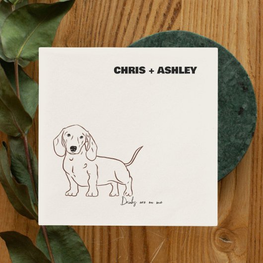 Dackel Dog Cocktail Napkin für Hochzeit Serviette