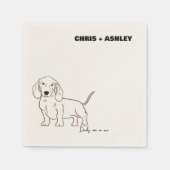 Dackel Dog Cocktail Napkin für Hochzeit Serviette (Vorderseite)