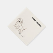 Dackel Dog Cocktail Napkin für Hochzeit Serviette (Ecke)