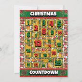 Dackel Dog Countdown Weihnachtskalender Feiertagskarte (Vorderseite)