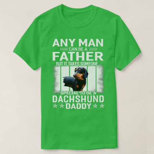 Dackel Dog Daddy Vater Geschenk für Männer T-Shirt (Design vorne)