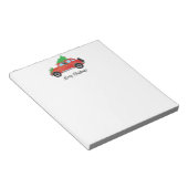 Dackel Dog Driving Car - Weihnachtsbaum oben Notizblock (angewinkelt)