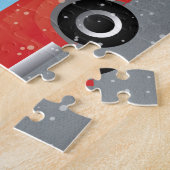 Dackel Dog Driving Car - Weihnachtsbaum oben Puzzle (Seite)