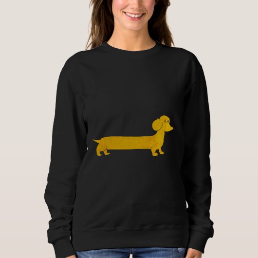 Dackel Dog Fun Farbiges Muster Sweatshirt (Vorderseite)