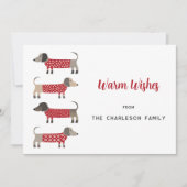 Dackel Dog Fun Feiertagskarte (Vorderseite)