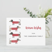 Dackel Dog Fun Feiertagskarte (Stehend Vorderseite)