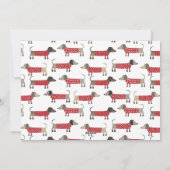 Dackel Dog Fun Feiertagskarte (Rückseite)