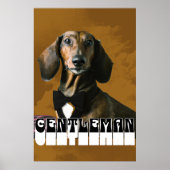 Dackel Dog Gentleman Poster (Vorne)