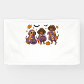 Dackel Dog Ghost Halloween Banner (Horizontal)