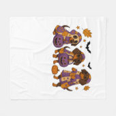 Dackel Dog Ghost Halloween Fleecedecke (Vorderseite (Horizontal))