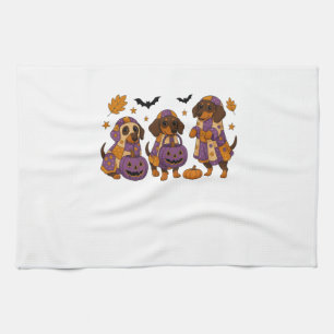 Dackel Dog Ghost Halloween Geschirrtuch