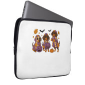 Dackel Dog Ghost Halloween Laptopschutzhülle (Vorne Rechts)