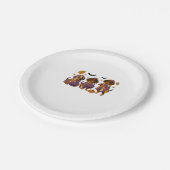 Dackel Dog Ghost Halloween Pappteller (Schrägansicht)