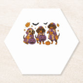 Dackel Dog Ghost Halloween Untersetzer (Vorderseite)