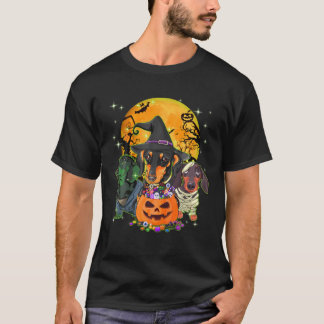 Dackel Dog Hexenkostüme Pumpkin Spaß T-Shirt