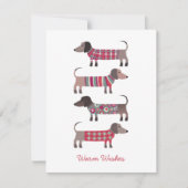 Dackel Dog Holiday Mitteilungskarte (Vorderseite)