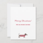 Dackel Dog Holiday Mitteilungskarte (Rückseite)