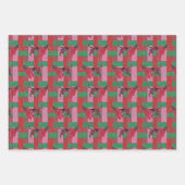 Dackel Dog Holiday Wrapping Paper Geschenkpapier Set (Vorderseite)