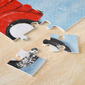 Dackel Dog in Christmas Delivery LKW Schnee Puzzle (Seite)