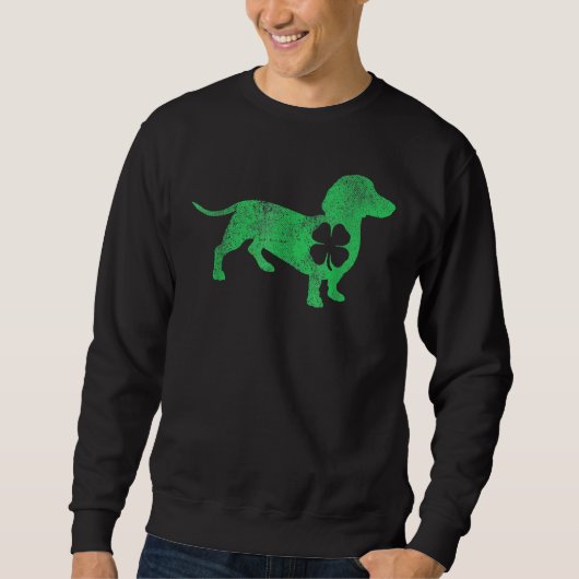 Dackel Dog Kleeblatt St Patrick S Day Saint Padd Sweatshirt (Vorderseite)