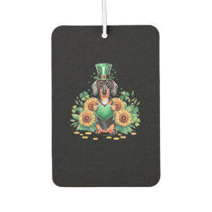 Dackel Dog Kleeblatt St. Patrick's Day Saint Pad Autolufterfrischer