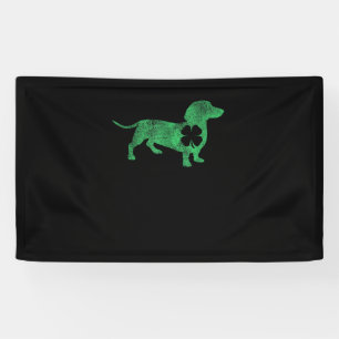 Dackel Dog Kleeblatt St. Patrick's Day Saint Pad Banner