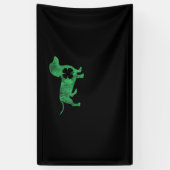 Dackel Dog Kleeblatt St. Patrick's Day Saint Pad Banner (Vertikal)