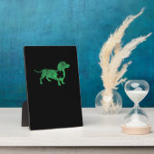 Dackel Dog Kleeblatt St. Patrick's Day Saint Pad Fotoplatte (Seite)