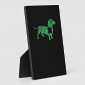 Dackel Dog Kleeblatt St. Patrick's Day Saint Pad Fotoplatte (Seite)