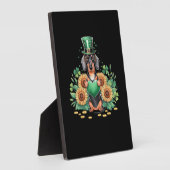 Dackel Dog Kleeblatt St. Patrick's Day Saint Pad Fotoplatte (Seite)