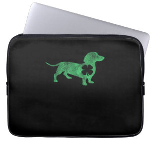 Dackel Dog Kleeblatt St. Patrick's Day Saint Pad Laptopschutzhülle