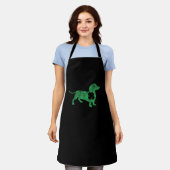 Dackel Dog Kleeblatt St. Patrick's Day Saint Pad Schürze (Getragen)