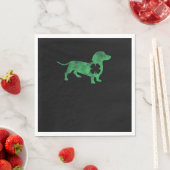 Dackel Dog Kleeblatt St. Patrick's Day Saint Pad Serviette (Beispiel)