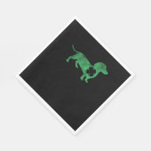 Dackel Dog Kleeblatt St. Patrick's Day Saint Pad Serviette (Ecke)