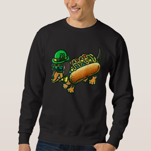 Dackel Dog Leprechau St Patrick Day Saint Paddy Sweatshirt (Vorderseite)