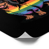 Dackel Dog Lgbtq Gay Pride Poster (Ecke)