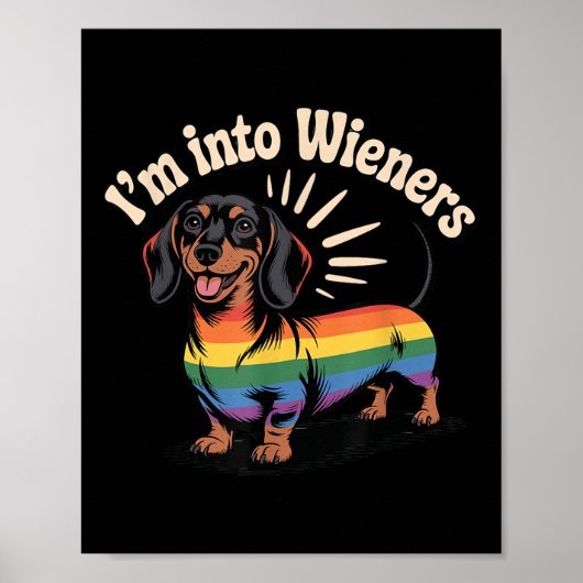 Dackel Dog Lgbtq Gay Pride Poster (Vorne)