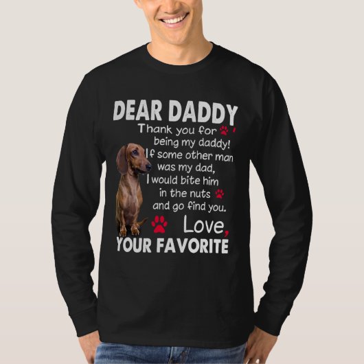 Dackel Dog Liear Daddy Funny Dackel Daddy Quo T-Shirt (Vorderseite)