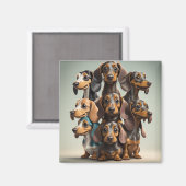Dackel Dog Lover Gift Magnet (Vorderseite/Rückseite)
